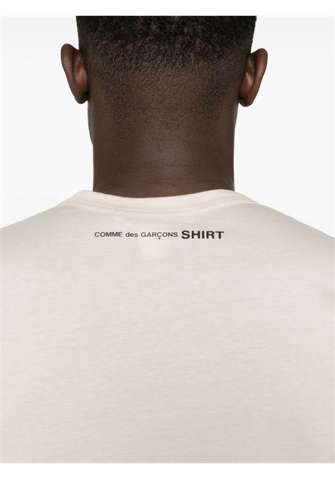 t-shirt knit uomo beige COMME DES GARÇONS SHIRT | FO-T0244